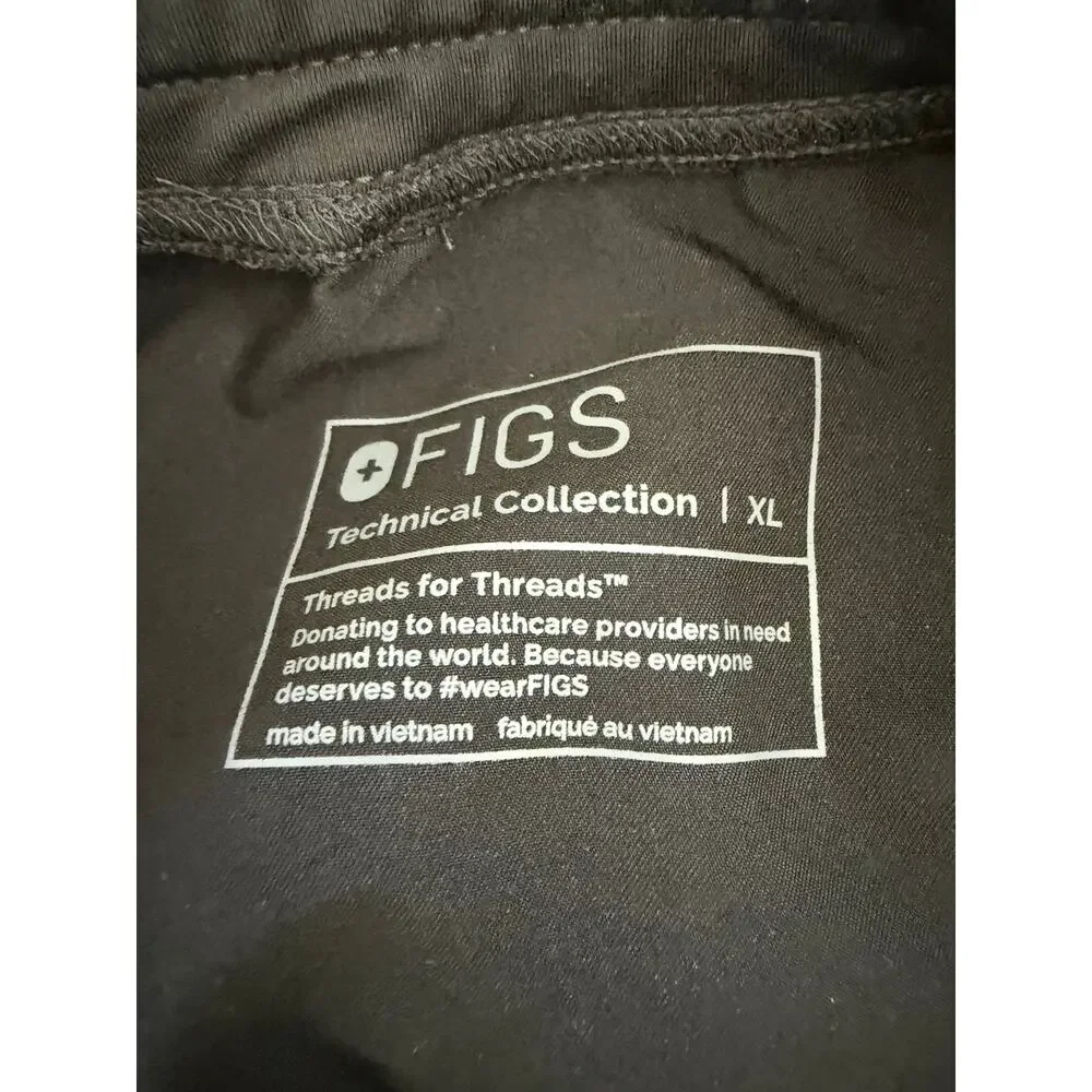 FIGS Men’s Axim Cargo Scrub Pants Black Size XL